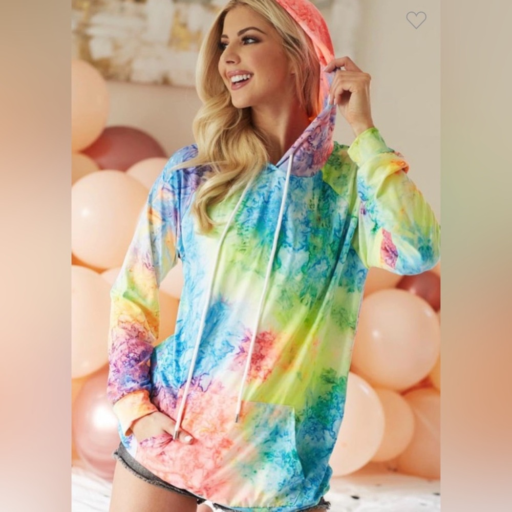 BiBi Vibrant Super Soft Tie-Dye Hoodie - Picture 3 of 4